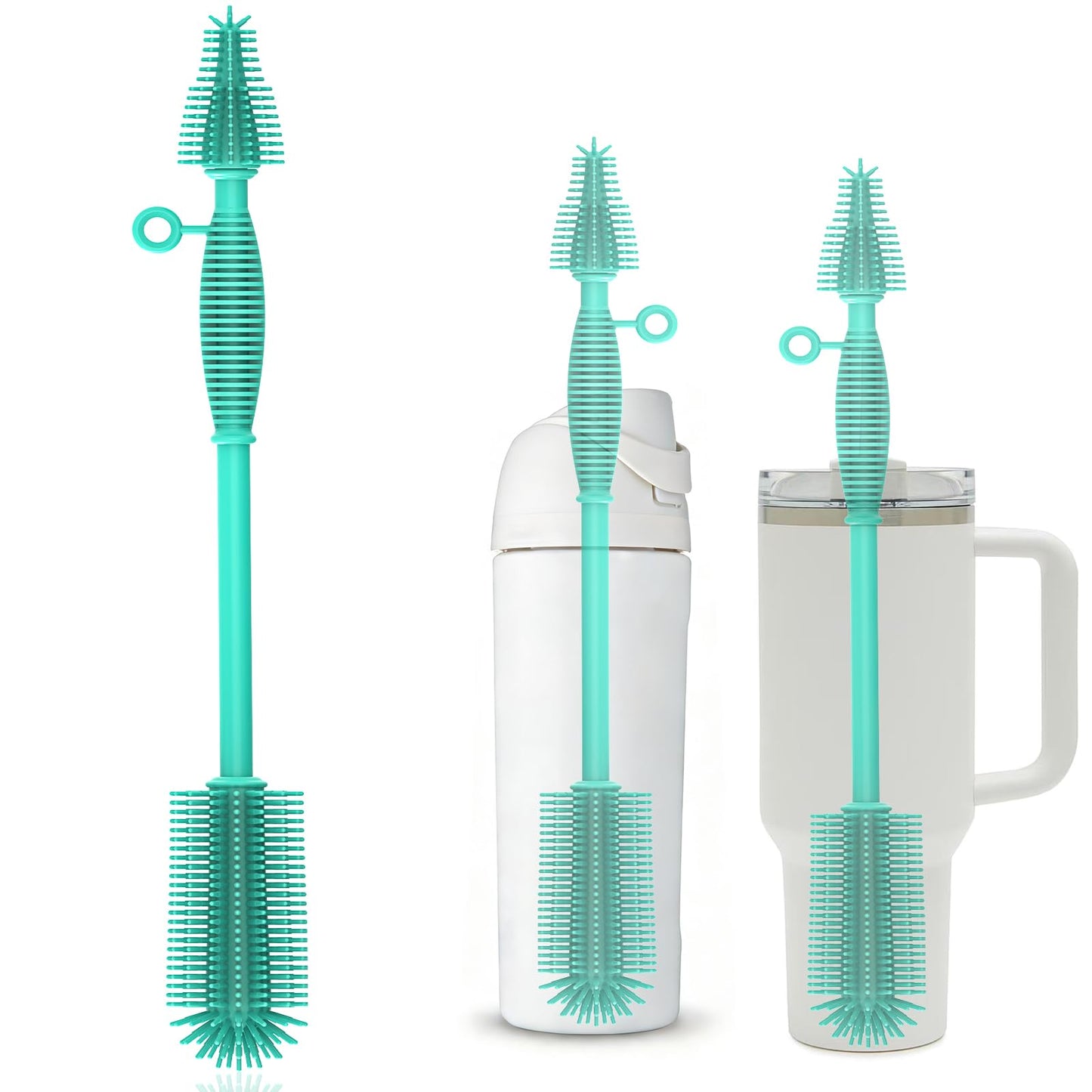 Raymeefa Silicone Bottle Brush,Double Sided with Sturdy Handle,Easy to Clean & Scratch-Free Brush for Baby Bottles,Sports Bottles,Insulated Bottles