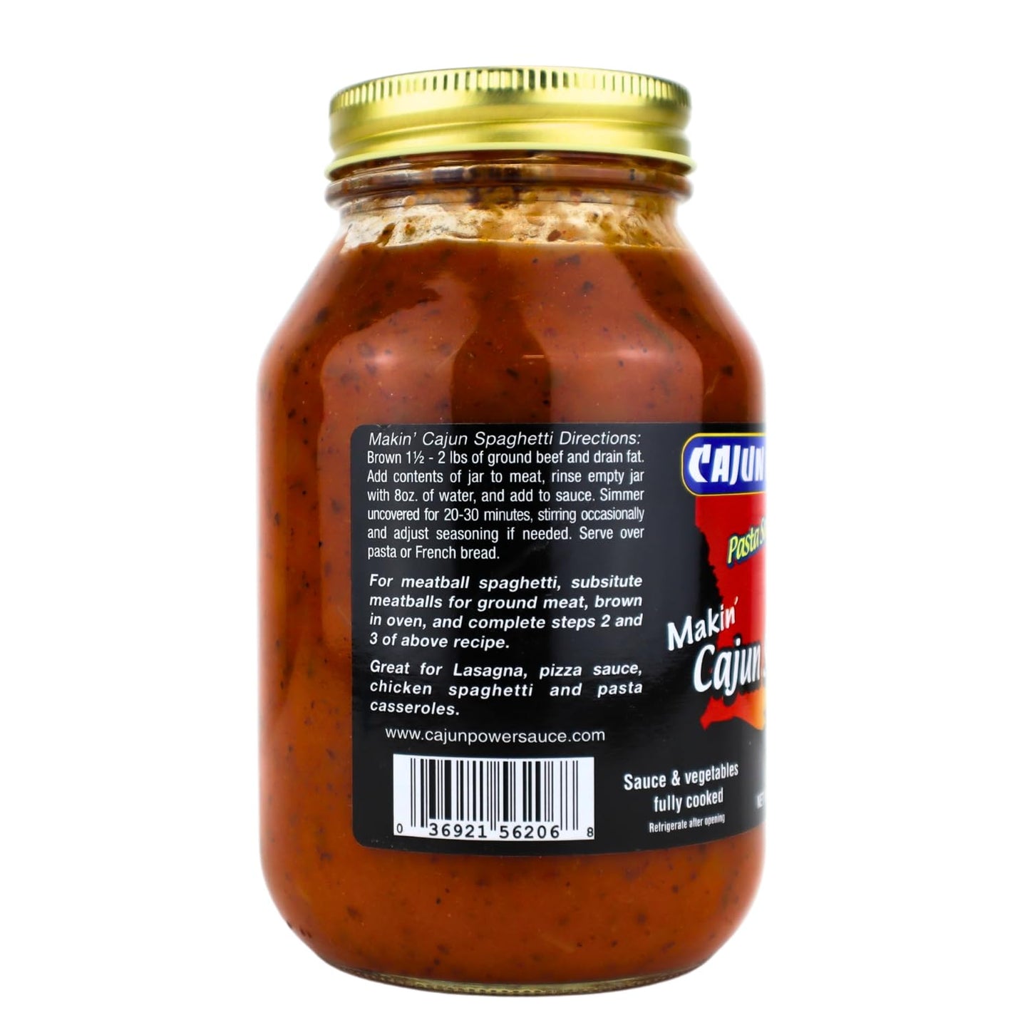Cajun Power Cajun Spaghetti Pasta Sauce, 32oz Jar - Authentic Creole-Italian Recipe, Bold and Savory Flavor, Perfect for Spaghetti, Pasta Dishes