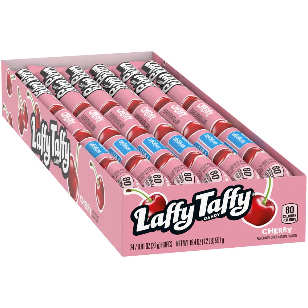 Laffy Taffy Rope, Cherry, 0.81 oz., Pack of 24