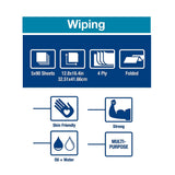 Tork Heavy Duty Paper Wiper W4, Glass Cleaning, 5 x 90 Sheets, 440278