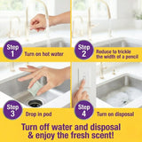 iFLO Foaming Garbage Disposal Cleaner Pods with iFLOBiotic - Powerful Garbage Disposal Foaming Action for Sink, Food Waste & Odor Removal - Disposal