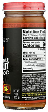 Kikkoman Sauce Peanut Thai Style, 9 oz