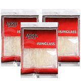 Angel Brand Isinglass 0.25 oz Pouch Pack of 3 - Sourced from Red Sea Algae - Agar Agar Primarily used as a thickening agent in soups, jellies
