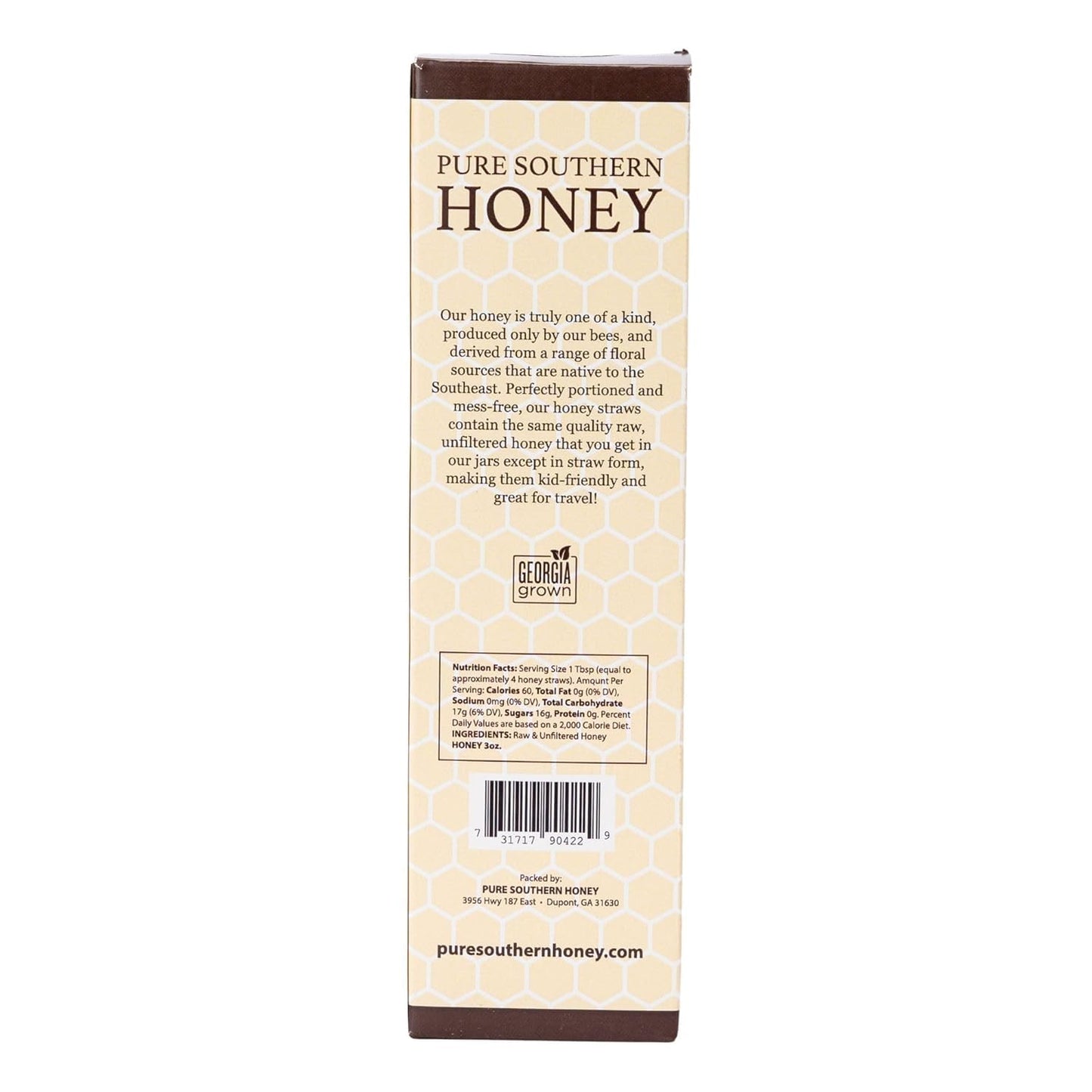 100% Authentic, USA - Made Raw Unfiltered Gourmet Honey Stick Gift Box by Pure Southern Honey - Unheated - Non - GMO, No Additives, Single-Serve All
