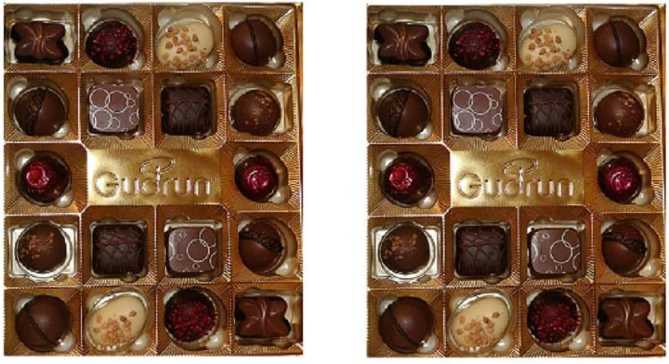 Gudrun Belgian Chocolate Box Bag Assorted Chocolates Gold Box + Bag