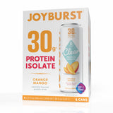 *NEW* Joyburst Clear Protein Isolate Beverage - Orange Mango Flavour, 30g of Protein, 0g of Sugar (4 count)