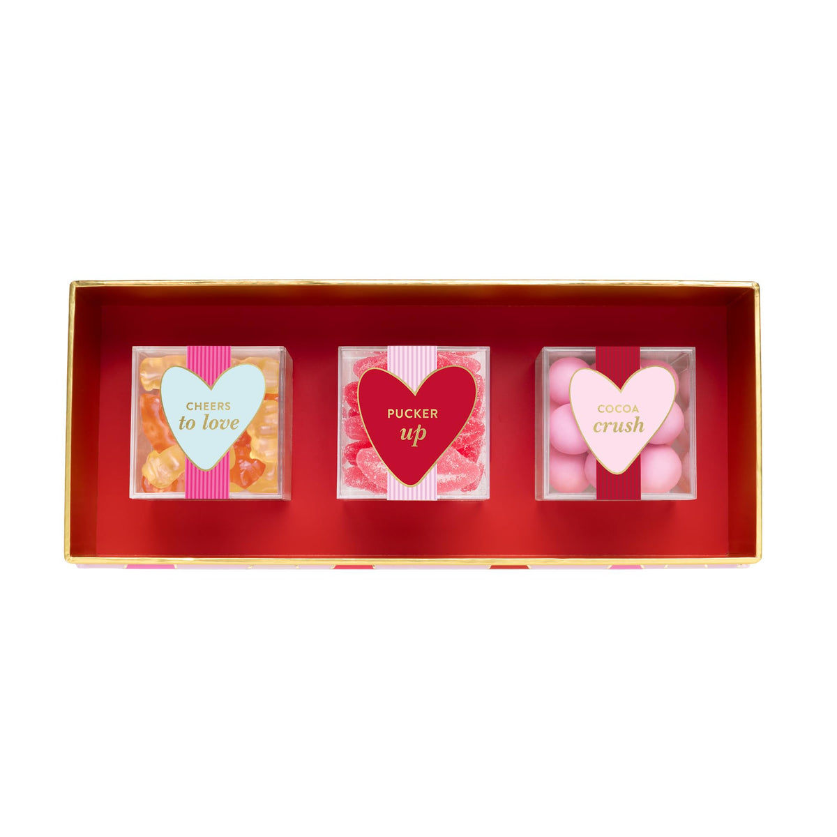 Sugarfina XOXO 3 Piece Candy Bento Box | Champagne Bears, Sugar Lips, Brownie Bites