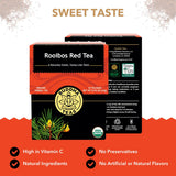 Buddha Teas - Rooibos Red Tea - Organic Herbal Tea - For Digestive Health - Rejuvenate & Support - Caffeine Free - 100% Kosher & Non-GMO - 18 Tea Bags