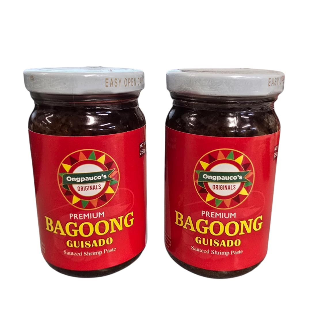 Ongpauco's Originals Premium Bagoong Guisado, Sauteed Shrimp Paste, 8.8 oz, 2 Bottles