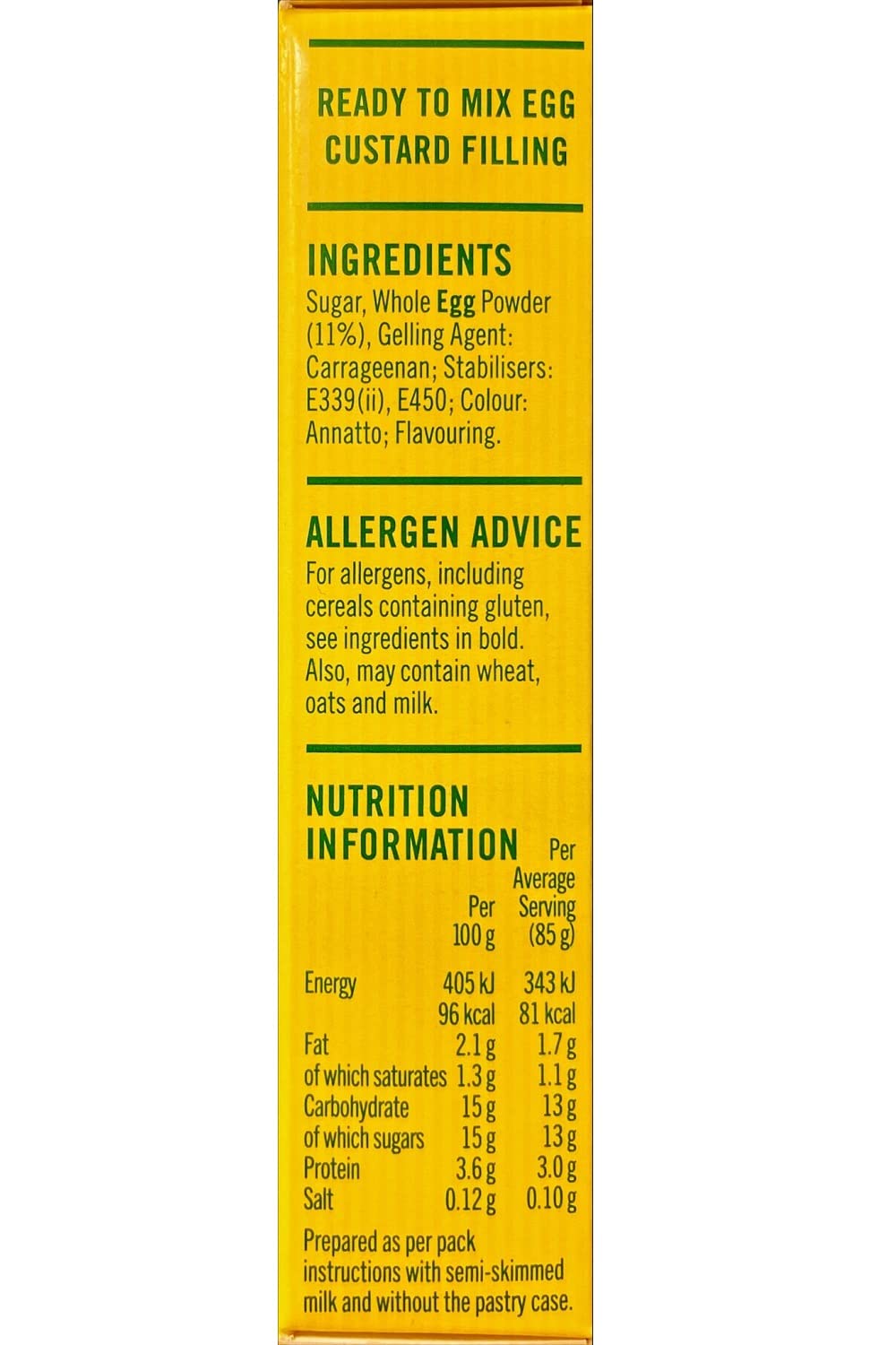 Green's Egg Custard Filling Mix (54g) - Pack of 2