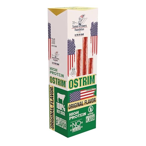Ostrim Beef Snack Sticks, 1oz, High Protein, Keto & Paleo Friendly, Sugar Free, Gluten Free, No MSG, No Nitrates (Pack of 12) (1 oz, Original)