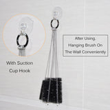 Eboot 10 Pcs 8.2 Inch Tube Cleaning Brushes Nylon Cleaner Brush Long Sink Drain Pipe Cleaning Brushes 10 Different Diameters for Bottle Straw Tumbler