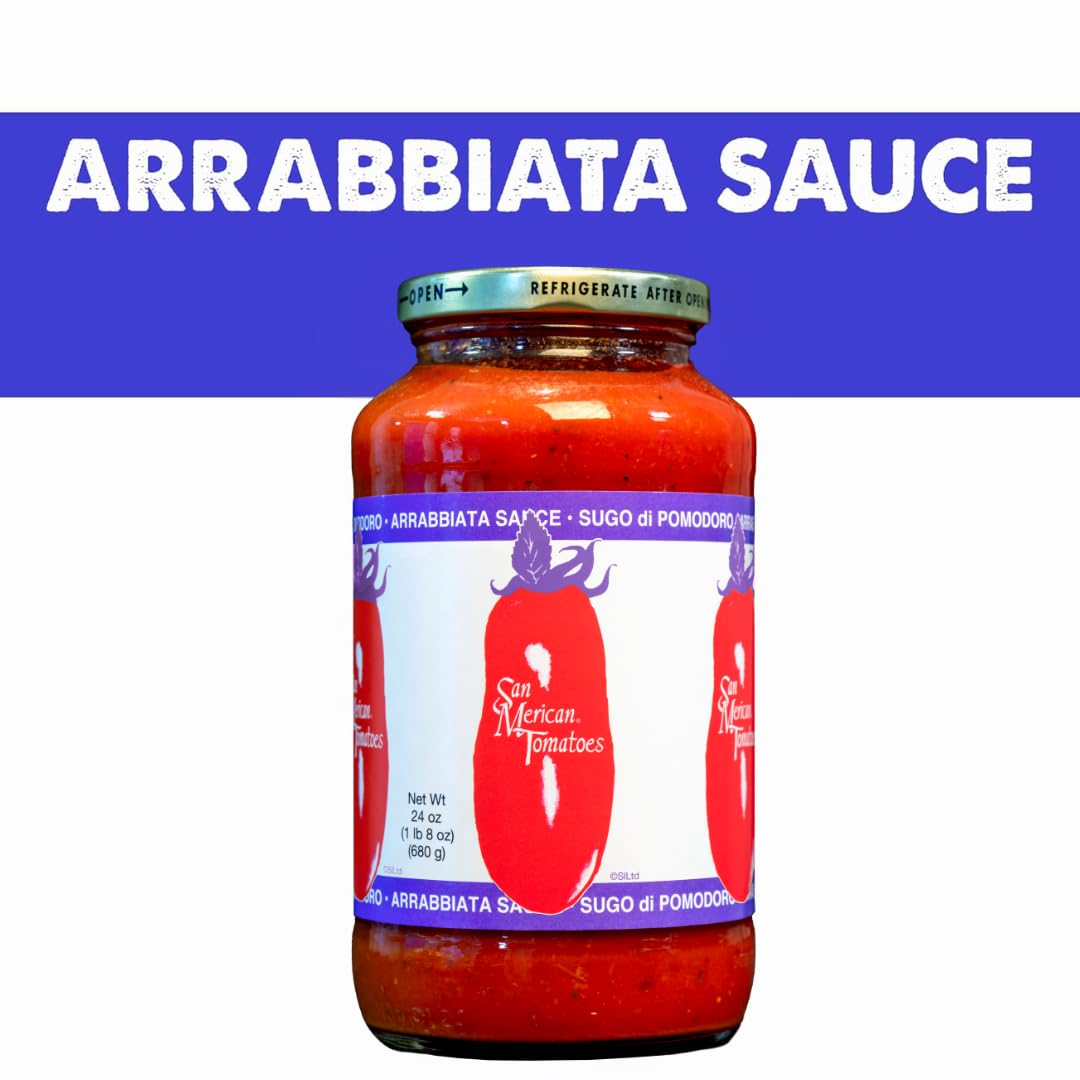 SMT San Merican Tomato Sugo Di Pomodoro Arrabbiata Sauce, 24 oz Jars, 2-Pack