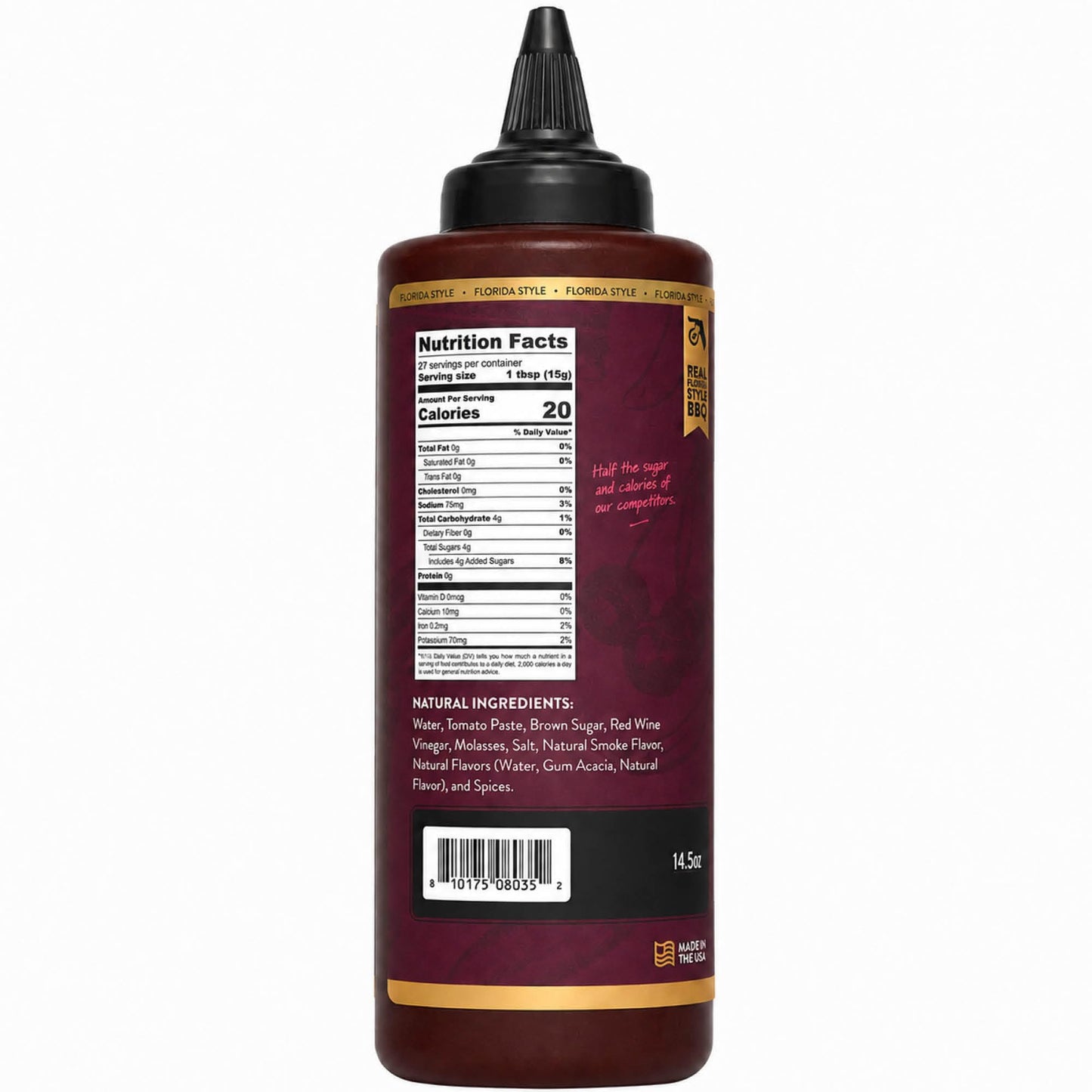Tabañero Bourbon Black Cherry BBQ Sauce, Weeknight Dinners, Bottle, 14.5oz