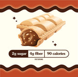 Rip Van Crispy Dunes Vegan Chocolate Hazelnut Wafer Sticks - Low-Calorie Keto Snack with Hazelnut Cream Filling, 90 Calories, Non-GMO, Prebiotic Fiber