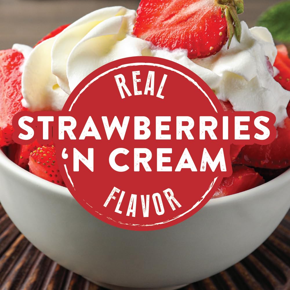 Two Rivers Coffee Strawberries N Cream Flavored Ground Coffee, Perfectly Balanced, Always Smooth, Made with 100% Arabica Beans - Flavor Enhanced, 10