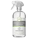 Clean+Green VinegarTech Stainless Steel Cleaner to Remove Residue, Fingerprints and Smudges, 24 Fl Oz - Eco-Friendly, Plant-Based Vinegar Spray