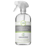 Clean+Green VinegarTech Stainless Steel Cleaner to Remove Residue, Fingerprints and Smudges, 24 Fl Oz - Eco-Friendly, Plant-Based Vinegar Spray
