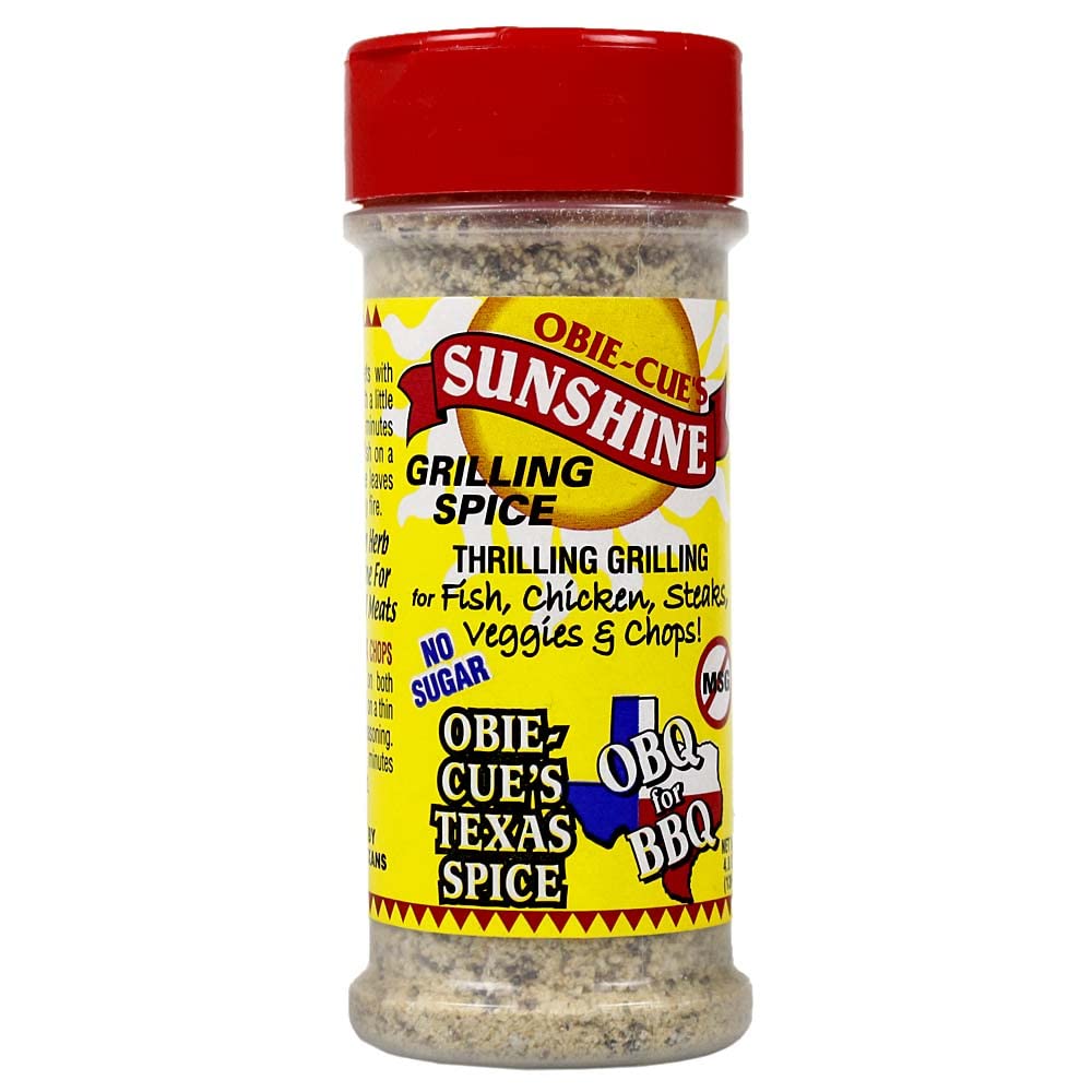 Obie-Cue's Texas Sunshine Grilling Spice - 3X World BBQ Champion's Special Blend (4.8 oz)