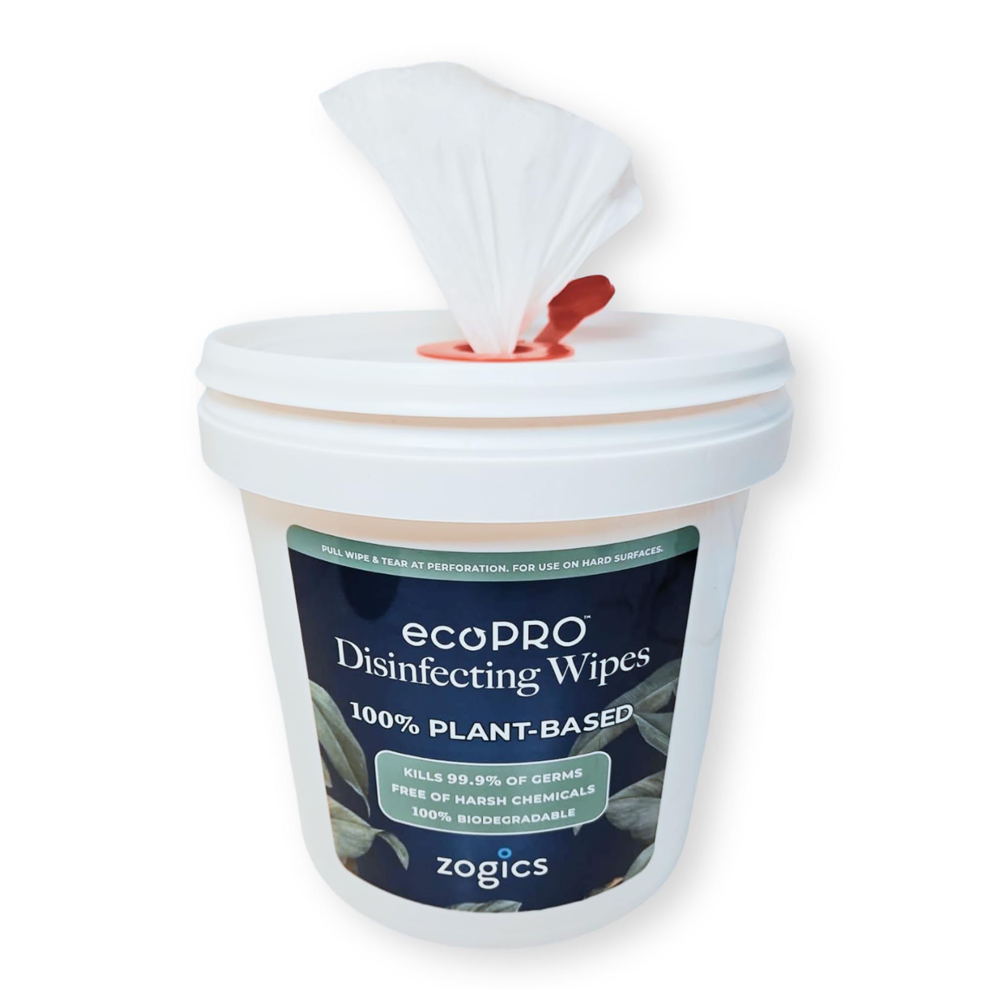 ecoPRO™ Plant-Based Disinfecting Wipes (800 Wipes) with Reusable Dispensing Bucket