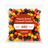 Caramel and Peanut Butter Candy Coated Pieces Bulk Bag - 1 lb (Approx. 50 pieces)
