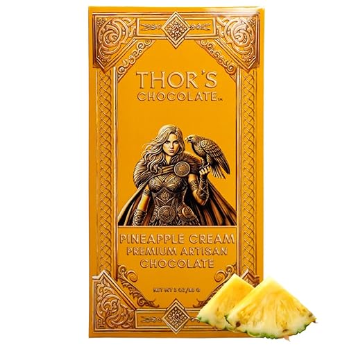 Thor's Chocolate Pineapple Cream White Chocolate Bar (3 oz) | Award-Winning, Bean to Bar Artisan, Silky Smooth, Fruity, Small Batch Handcrafted