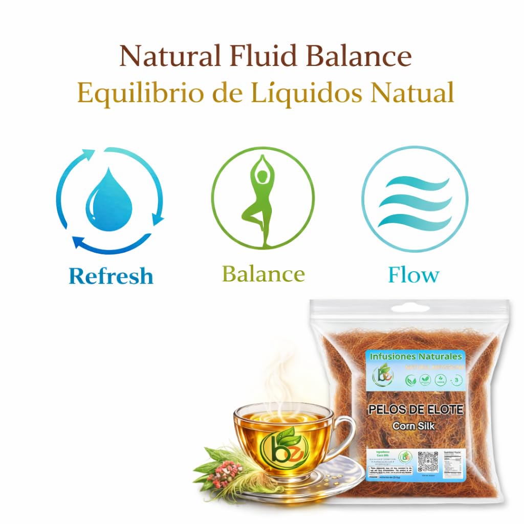 Barbas de Elote Herbal Tea (Cornsilk Tea) - 4 oz Loose Leaf - 100% All-Natural, Wildcrafted, Non-GMO, Gluten-Free - Authentic Mexican Herbal Tea