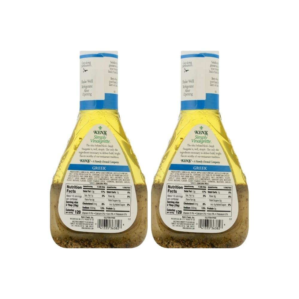 Kens Steak House, Simply Vinaigrette Greek Salad Dressing, 16oz