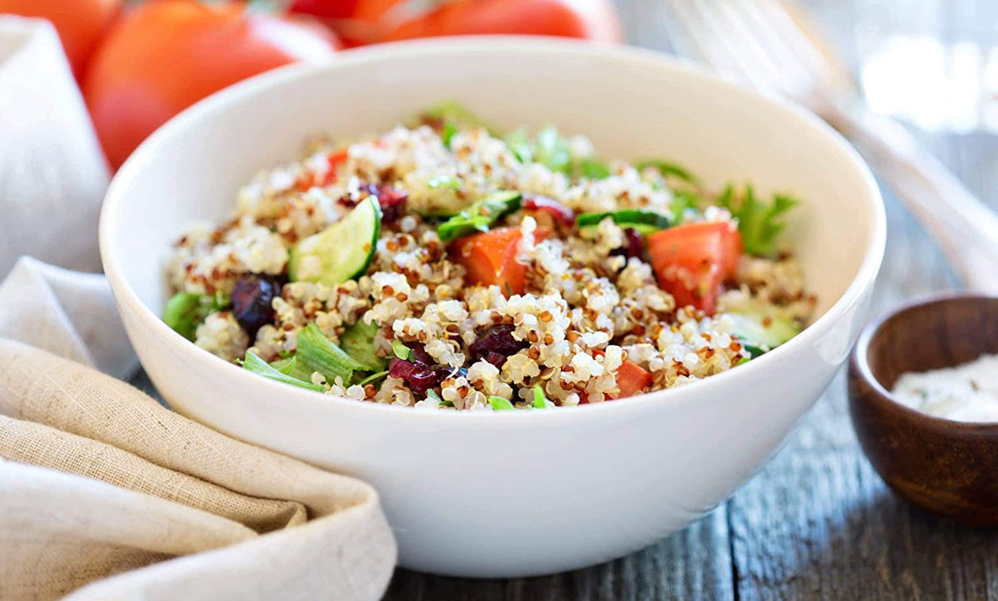 Food to Live Organic White Quinoa, 15 Pounds Whole Grain, Non-GMO, Kosher, Vegan, Sirtfood, Bulk