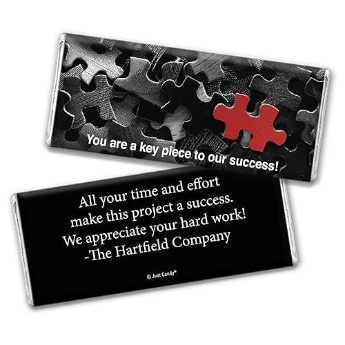 Thank You Personalized Wrappers for Chocolate Bars (25 Pack) - Puzzle Piece