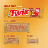 Twix, Milk Chocolate Caramel Cookie Candy Bars, Share Size, 3 Ounce