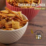 Savory Snack Mix - 50 Count Bulk Snack Bags with Pretzels, Bread Chips, and Crunchy Seasoned Pieces - Individually Wrapped and Assembled by Bussin