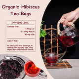 ZenVitality Premium Hibiscus Tea Organic 100 tea bags/7.05 Oz 100% Pure Dried Hibiscus Flower Supports Your Cardiovascular System/Liver health/Blood