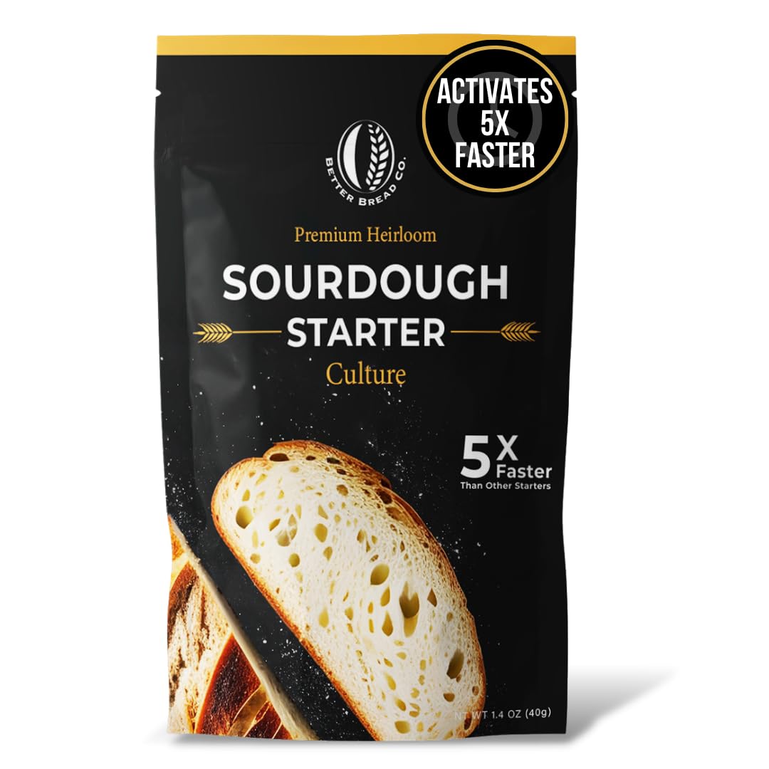 Better Bread Premium Heirloom Sourdough Starter Culture So Blessed Heirloom Style Freeze Dried Starter Culture for Baking Sourdough Bread | Perfect