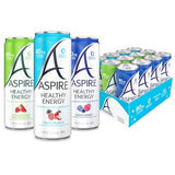 ASPIRE® The Fan Favorite Assortment Pack, Healthy Energy Drink 80mg Natural Caffeine, Zero Sugar No Carbs Keto Friendly, 12 Pack Green Tea Sugar Free
