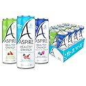 ASPIRE® The Fan Favorite Assortment Pack, Healthy Energy Drink 80mg Natural Caffeine, Zero Sugar No Carbs Keto Friendly, 12 Pack Green Tea Sugar Free