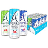 ASPIRE® The Fan Favorite Assortment Pack, Healthy Energy Drink 80mg Natural Caffeine, Zero Sugar No Carbs Keto Friendly, 12 Pack Green Tea Sugar Free