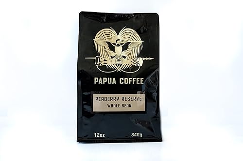 Papua Whole Bean Peaberry Coffee (12oz)