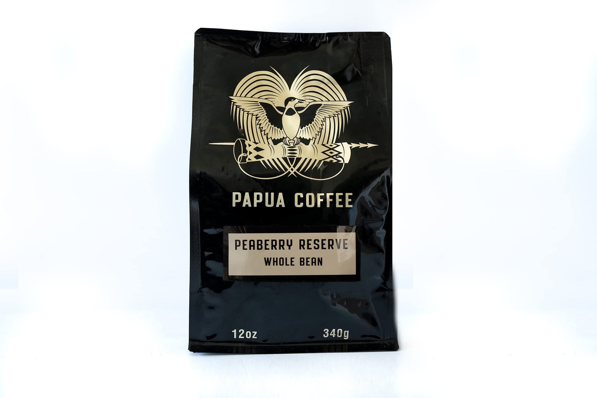 Papua Whole Bean Peaberry Coffee (12oz)