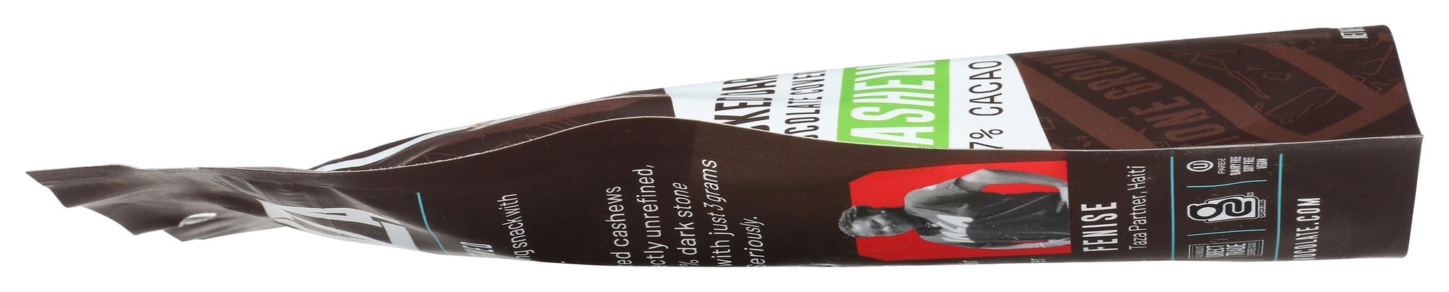 TAZA CHOCOLATES Organic Wicked Dark Chocolate Covered Cashews, 3.5 OZ