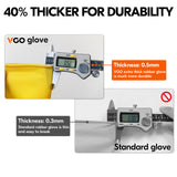Vgo... 10-Pairs Reusable Household Gloves, Rubber Dishwashing gloves, Extra Thickness, Long Sleeves, Kitchen Cleaning, Working, Painting, Gardening