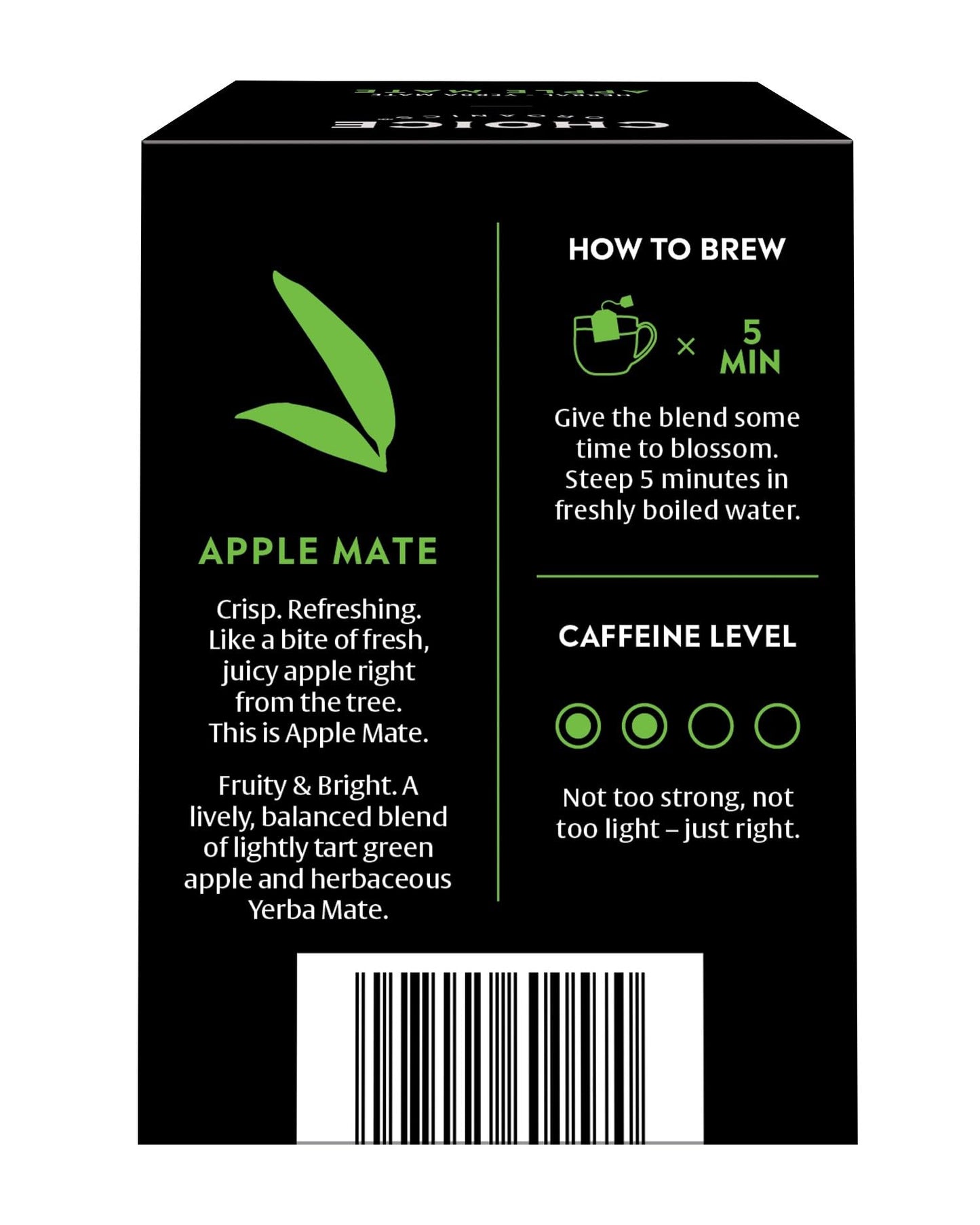 Choice Organic Teas Apple Mate Tea - Compostable - Contains Caffeine - 48 Organic Yerba Mate Tea Bags (Pack of 3)