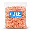 Orange Slices Jelly Candy - 2 lb Bag, Sugar Coated, Gelatin Free, Bulk Orange Gummies for Parties, Desserts & Snacking - ~65 Pieces