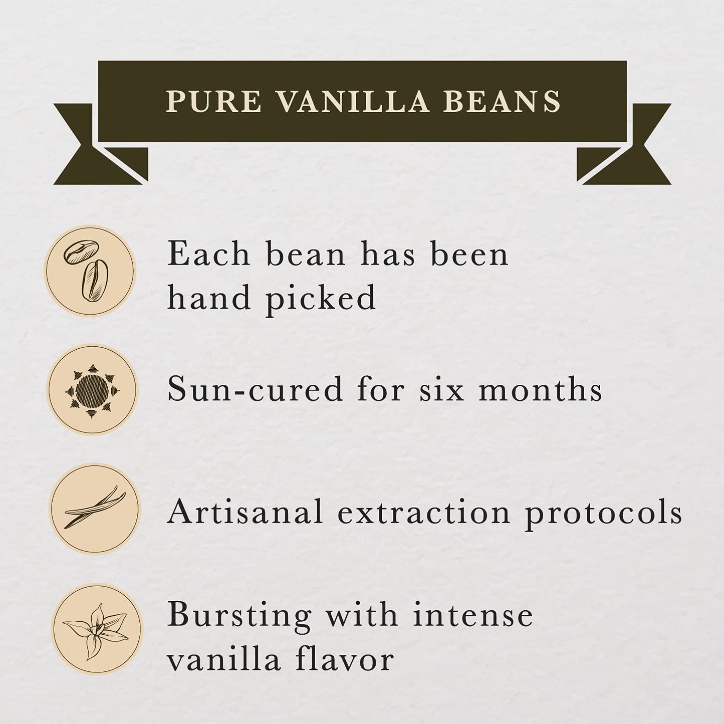 8 oz (1/2 lb) Organic Madagascar Whole Vanilla Beans, Grade A Vanilla Pods, Premium Vanilla Beans for Making Extract & Baking - Cook’s