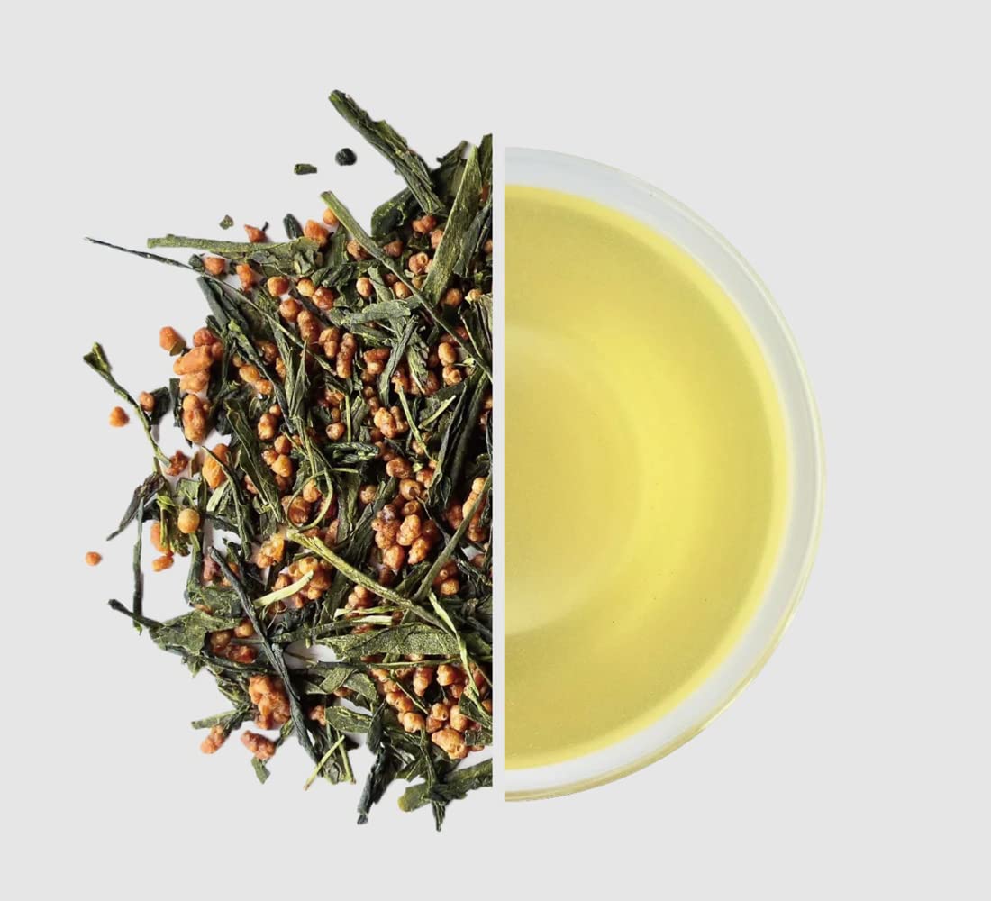 Genmaicha Green Tea with Premium Sencha & Roasted Rice - Japanese Genmai Cha 20 Tea Bags
