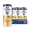 Blue Monkey Sparkling Pineapple Juice - Real Fruit Juice, No Sugar Added, All Natural, Lightly Carbonated, Halal Certified - Refreshing Tropical