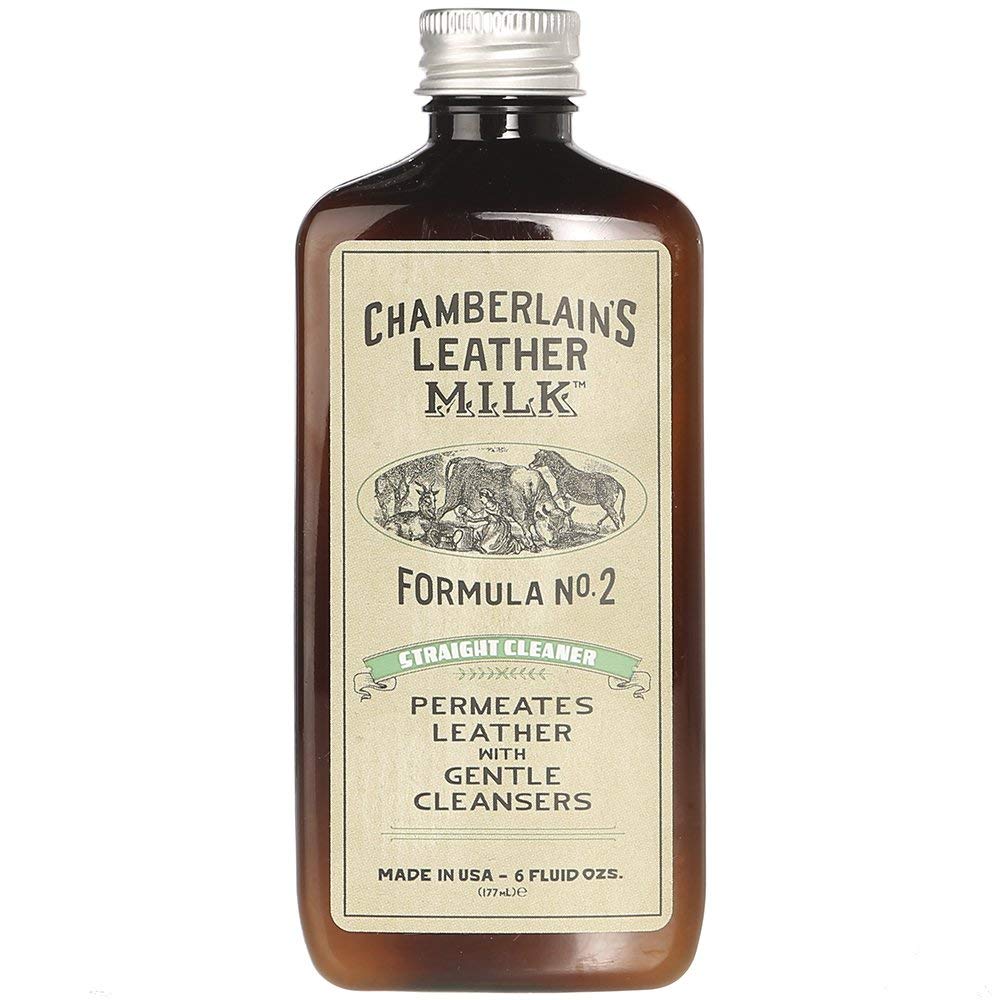 Leather Milk Leather Cleaner - Straight Cleaner No. 2 - All Natural, Non-Toxic Deep Cleaner Made in The USA. 2 Sizes. Includes Premium Cleaning Pad!