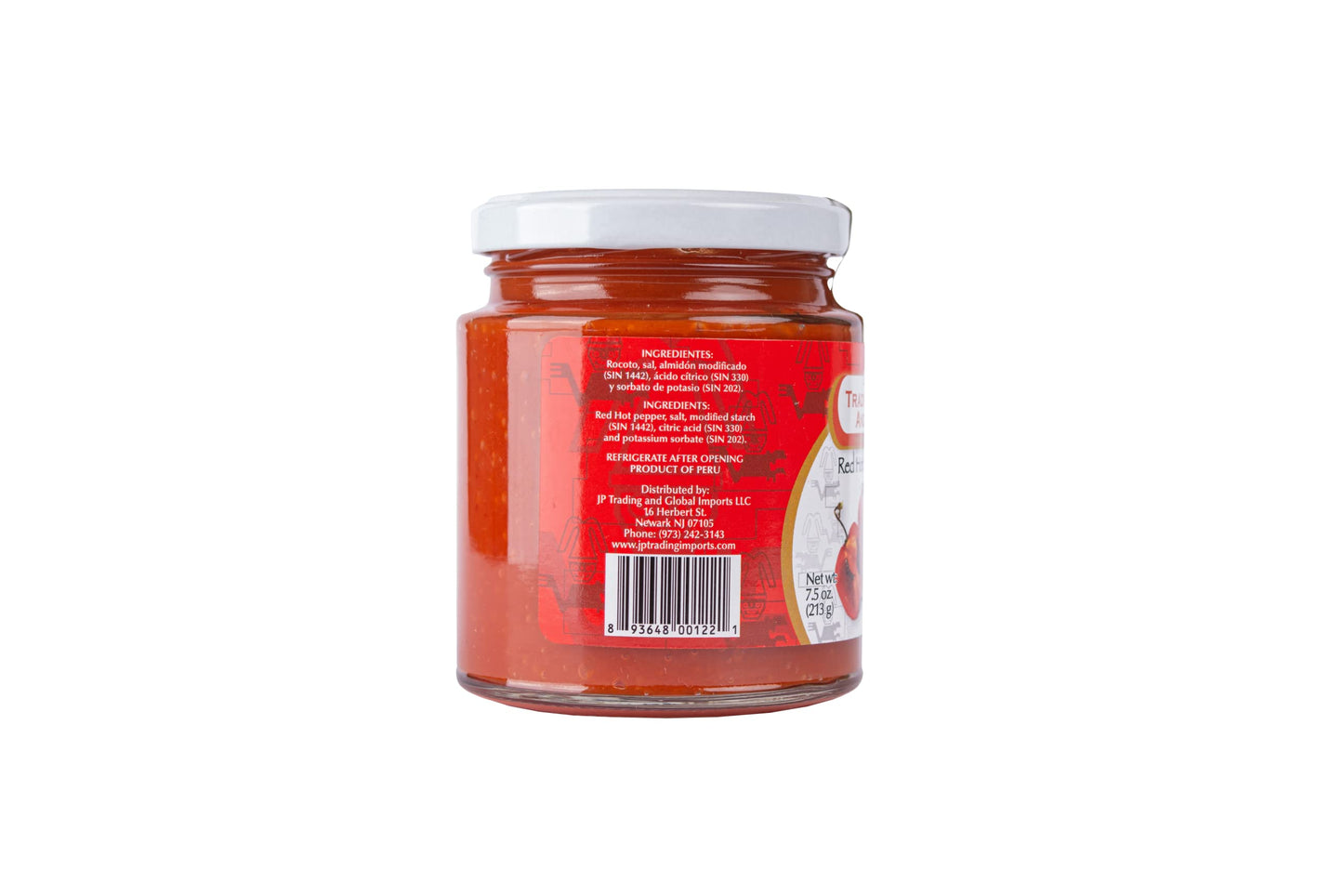 Tradiciones Andinas Red Hot Pepper Paste 7.5 oz - Pasta de Ají de Rocoto Picante, Chili Paste, Peruvian products, Chile Hot Sauce, Spicy Peppers
