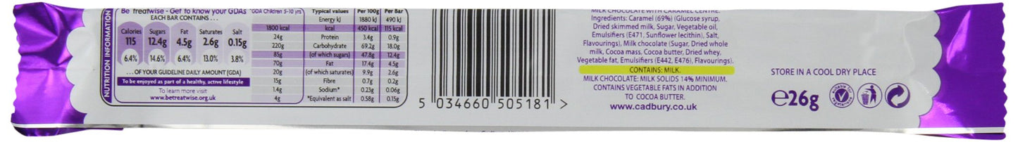 Cadbury Curly Wurly Candy 21.5g 60 count