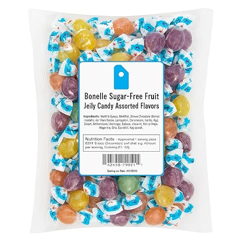 Sugar?Free Fruit Jelly Candy - Bulk 2.2 lb Bag, Assorted Fruit-Flavored Soft Chews, Low?Sugar/Diabetic?Friendly Treat, Individually Wrapped